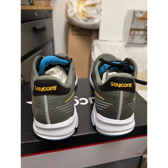 Saucony Men's Ride 14 Running Shoes, Rockface/Topaz, size 9 - Picture 3 of 6